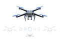 Drone quadrocopter logo