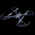 Drone quadrocopter. New tool for aerial photo and video. 3d illustration