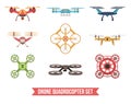 Drone Quadrocopter Set Royalty Free Stock Photo