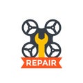 Drone repair service logo element