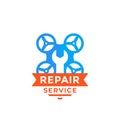 Drone repair service vector logo