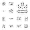 drone rises icon. Drones icons universal set for web and mobile