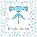 drone rises icon. drones icons universal set for web and mobile