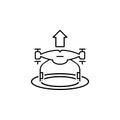 drone rises icon. Element of drones for mobile concept and web apps illustration. Thin line icon for website design and developmen