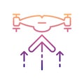 drone rises nolan icon. Simple thin line, outline vector of Drones icons for ui and ux, website or mobile application