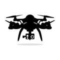 Drone robot technology icon.