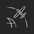 Drone Satellite chalk white icon on dark background Royalty Free Stock Photo