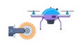 Drone with Saw Blade, Advanced Aerial Tools, vector design Generative AI Royalty Free Stock Photo