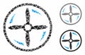Drone screw rotation Composition Icon of Bumpy Elements