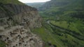 Drone shoots for old mountain caves.