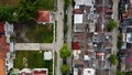 Drone Shot. Aerial footage view of residentials. With a drone. Natural the texture background Royalty Free Stock Photo
