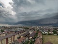 Drone shot of an Arcus cloud phenomenon