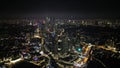 Drone shot Bangsar South in night