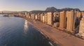 Drone shot of the Benidorm skyline, Spain Royalty Free Stock Photo