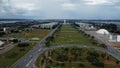 drone shot of Eixo Monumental with the Ministries and the parliament Royalty Free Stock Photo