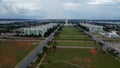 drone shot of Eixo Monumental with the Ministries and the parliament Royalty Free Stock Photo