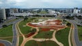 drone shot of Eixo Monumental with the Ministries and the parliament Royalty Free Stock Photo