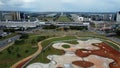 drone shot of Eixo Monumental with the Ministries and the parliament Royalty Free Stock Photo