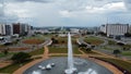 drone shot of Eixo Monumental with the Ministries and the parliament Royalty Free Stock Photo