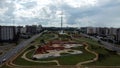 drone shot of Eixo Monumental and the TV Tower Royalty Free Stock Photo