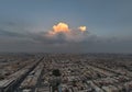 Drone shot flying. Saudi Arabia. Riyadh.