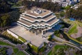 Drone shot of Geisel library at University of San Diego campus