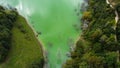 Drone Shot of Lake Polluted