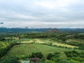 drone shot of landscape nature in Thailand Royalty Free Stock Photo