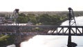 Drone shot of Meridian Bridge Yankton, South Dakota