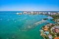 Sarasota florida Bayfront aerial photo