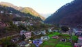 Drone shot in small town in uttarkashi drastic