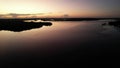 Drone shot of Sunrise over the Braden River, Florida