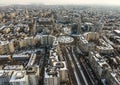 The center of Ploiesti City, Romania, aerial view Royalty Free Stock Photo