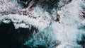 Photo with dron rocks, beach sunset in Gran Canaria Spain Royalty Free Stock Photo