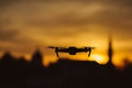 Drone silhouette Royalty Free Stock Photo
