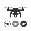 Drone Silhouette Symbol Design Icon Set