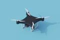 Drone single isolated object. 3d render illustration Royalty Free Stock Photo