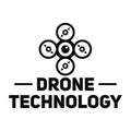 Drone site logo, simple style Royalty Free Stock Photo