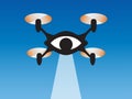 Drone spy eye Royalty Free Stock Photo