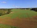 Ariel view of Sussex farmland.