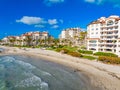 Drone stock image Fisher Island Miami Beach Royalty Free Stock Photo