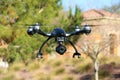 Drone with Surveillance Camera Royalty Free Stock Photo