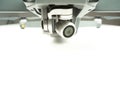 Drone surveillance camera lens on a white background