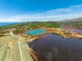 Drone survey of mining nickel in the Philippines. Royalty Free Stock Photo