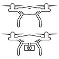 Aerial drone icon, simple style