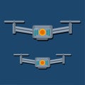 Drone symbol vector illustration in flat style