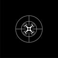 Drone Target Logo or icon on dark background