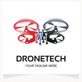 Drone Tech Logo Design Template Inspiration