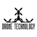 Drone tech logo, simple style