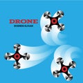 Drone technology banner vector illustration